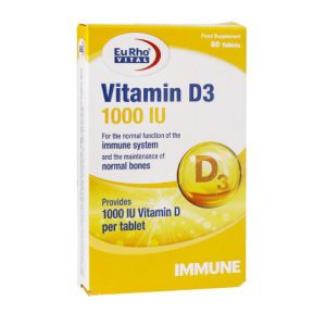 سفارش آنلاین قرص ویتامین D3 1000 یوروویتال