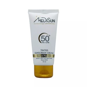 قیمت کرم ضد آفتاب رنگی SPF50 مناسب پوست معمولی و خشک مدیسان 50 میلی لیتر